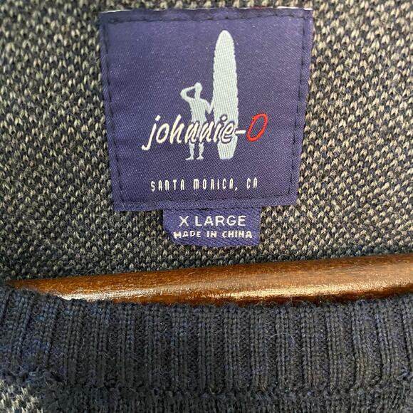 Johnnie O Sweater Mens Size XL Boggs Bird's Eye Crewneck Merino Wool MSRP $198 - Picture 6 of 9